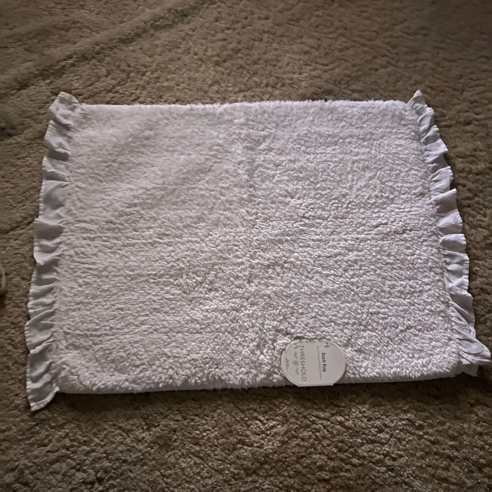 Threshold Plush White Bath Rug
